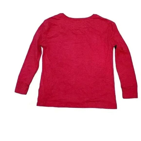 Disney Girl's Red Cotton/Poly Winnie the Pooh Hunny Crew Neck Long Sleeve T-shir - Picture 6 of 10